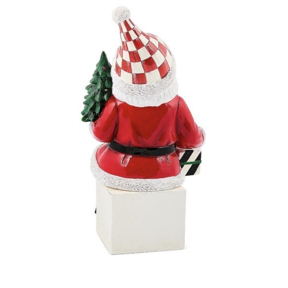 MacKenzie-Childs Check It Out Santa Ledge Sitter